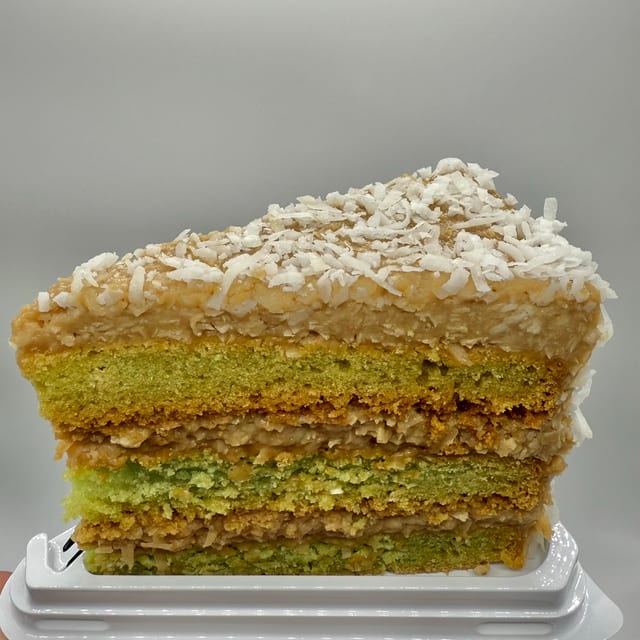 Pandan Coconut Cake.