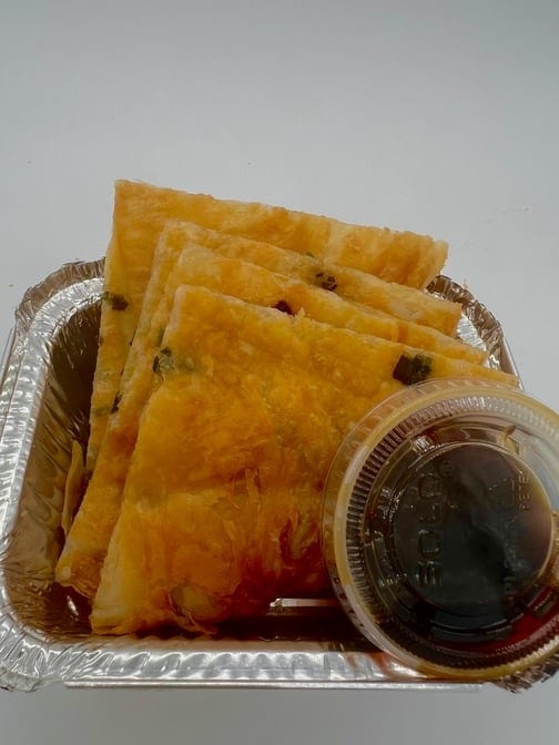 Scallion pancake.