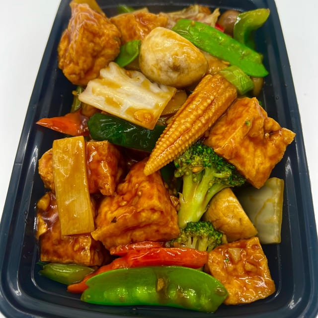 Bean Curd with Mixed Vegetables.